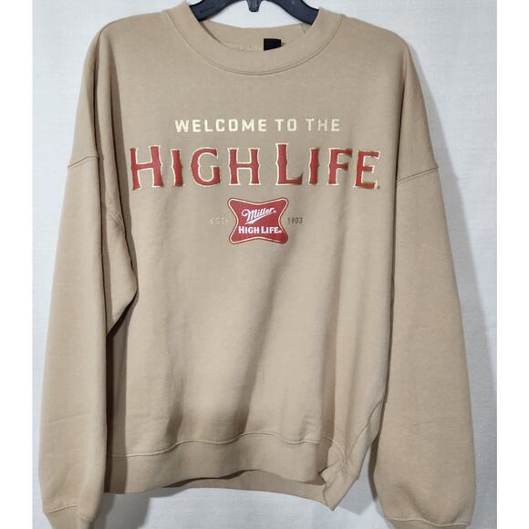Miller lite '' Welcome To The High Life'' sweatshirt men's small - Picture 1 of 6